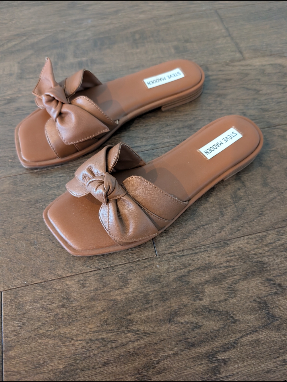 Steve Madden Catumm Brown Bow Slide Sandals Size 8 - Picture 1 of 6